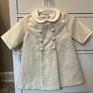 Bella Bliss gold and cream color dress with Peter Pan collar